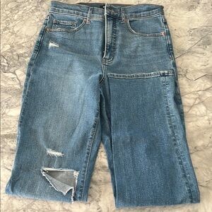 Women's Blue Distressed Jeans